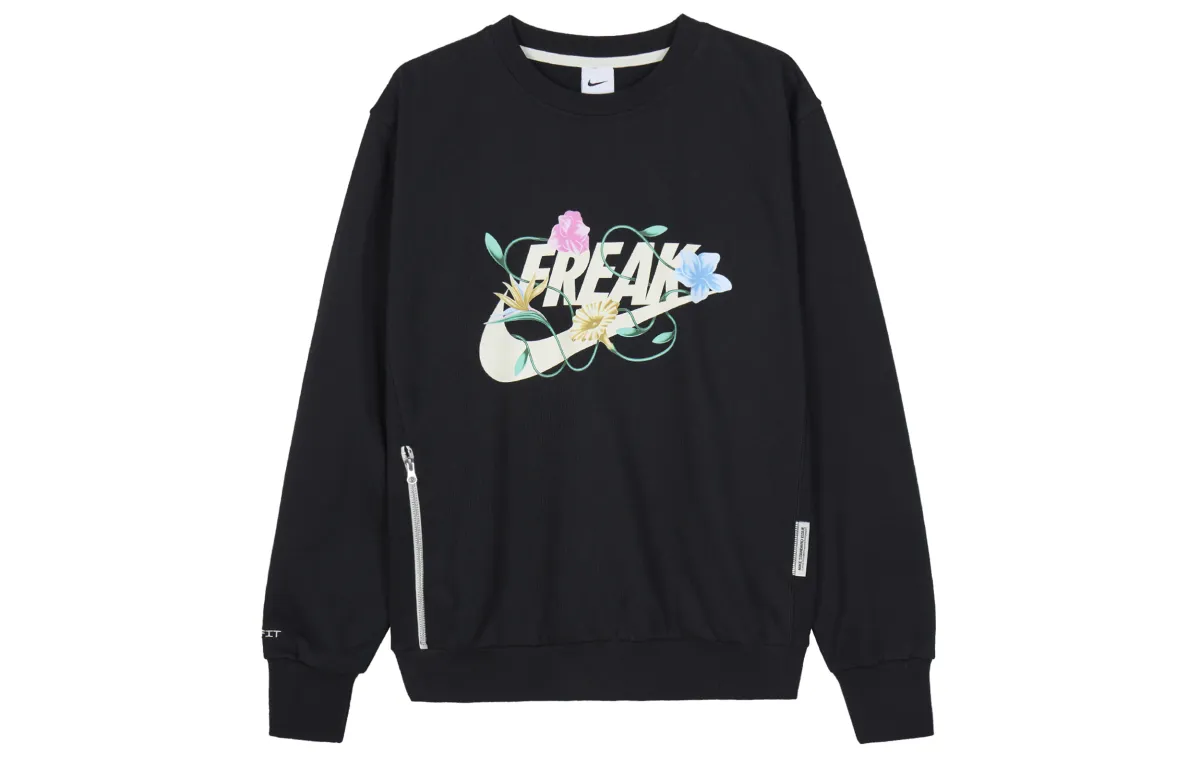 Nike Sweatshirts Men's Black Crew Neck Moderate Regular