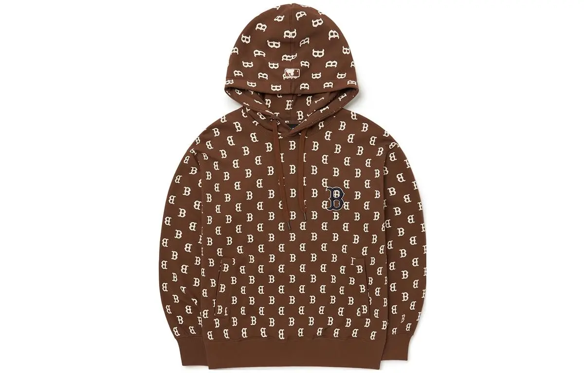 MLB Basic Logo Sweatshirts Unisex Brown Hooded (Non-detachable) Moderate Other