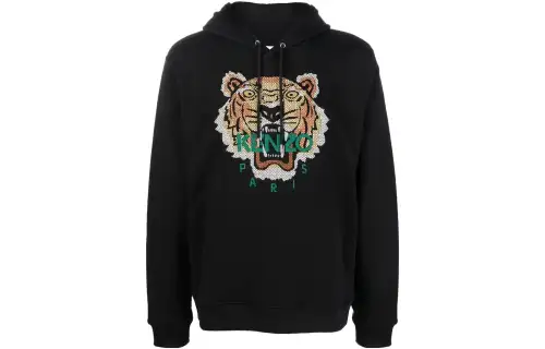 KENZO Sweatshirts Men's Black Hooded Moderate Other