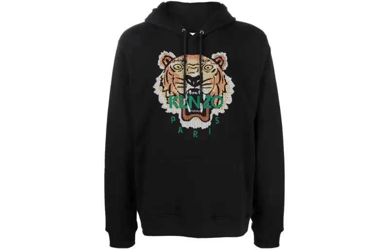 KENZO Sweatshirts Men's Black Hooded Moderate Other