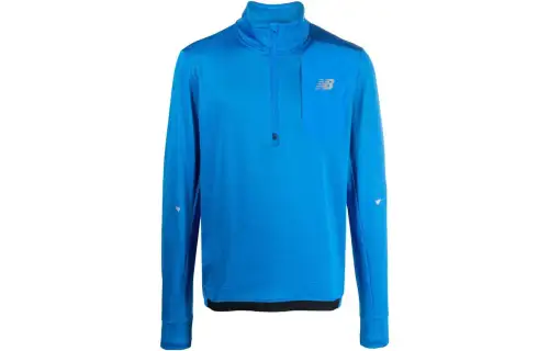 New Balance Sweatshirts Men's Blue Stand Collar Moderate Regular