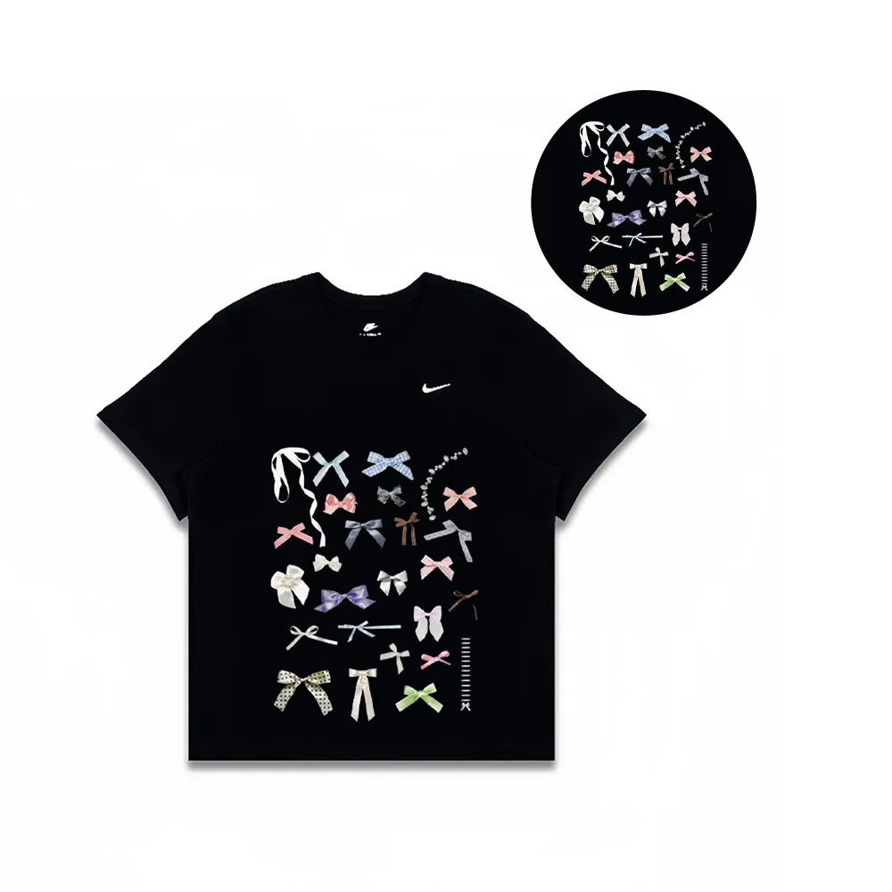 Nike T-Shirts Men's Black Crew Neck Moderate Straight Fit