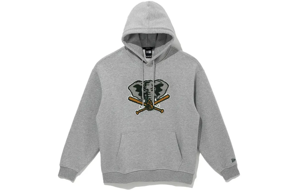 New Era Sweatshirts Men's Gray Hooded (Non-detachable) Moderate