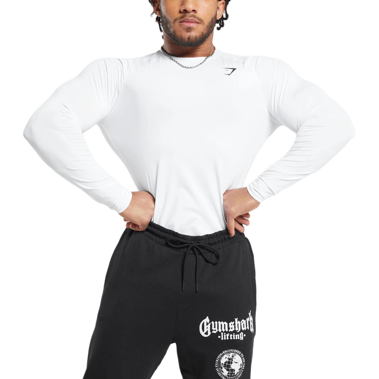 GYMSHARK Element Baselayer Workout Clothing Men’s White
