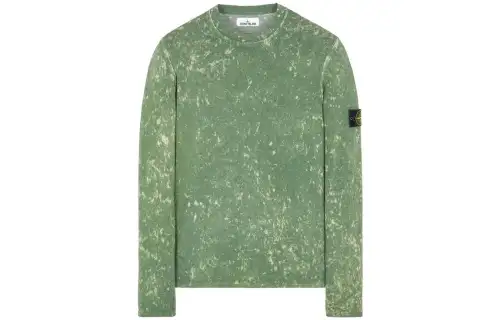 STONE ISLAND Sweatshirts Men's Green Crew Neck Moderate Regular