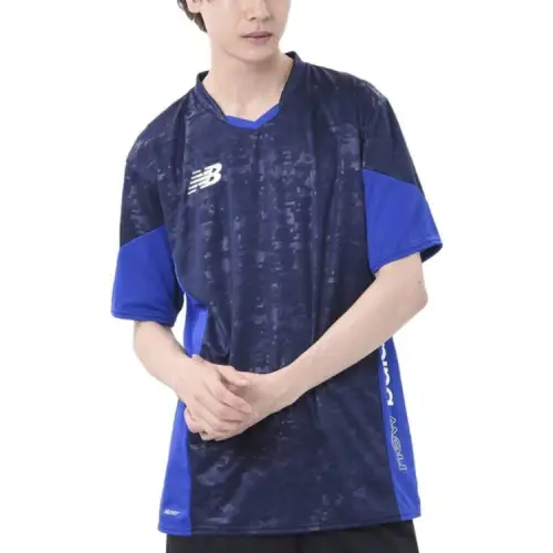 New Balance T Shirts Men's Navy Crew Neck Moderate Other
