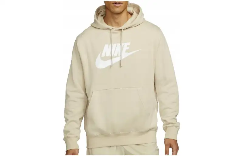 Nike Sweatshirts Men's Beige Hooded Moderate Regular
