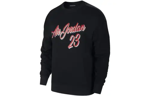 Jordan Sweatshirts Men's Black Crew Neck Moderate Regular