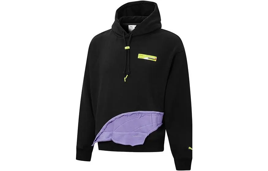 PUMA X ROARINGWILD Sweatshirts Men's Black Hooded Moderate Regular