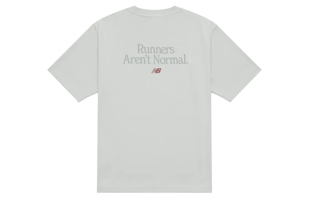 New Balance Runners T Shirt Unisex Light Gray