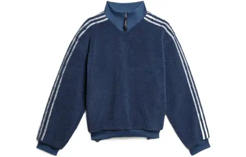 Adidas Originals Adidas Originals × Blondey Sweatshirts Men's Blue Stand Collar Thickened Other