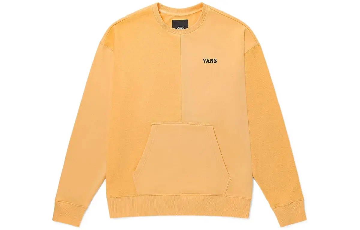 Vans Sweatshirts Unisex Yellow Crew Neck Moderate Straight Fit