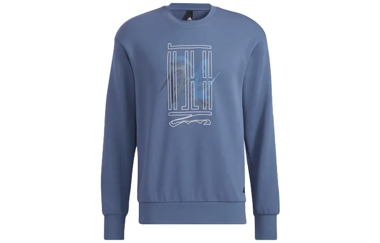 Adidas Wuji Series Sweatshirts Men's Blue Crew Neck Moderate Other