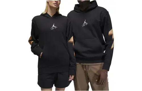 Jordan Sweatshirts Unisex Black Hooded Moderate Regular