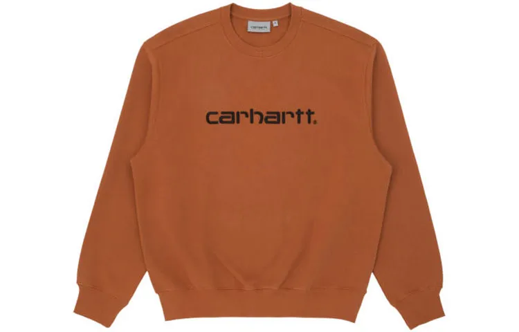 Carhartt WIP Sweatshirts Men's Brown Crew Neck Moderate Regular
