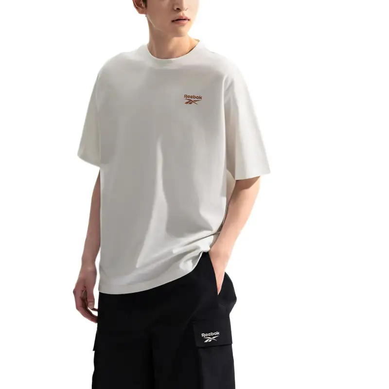 Reebok T Shirt Unisex Raw White