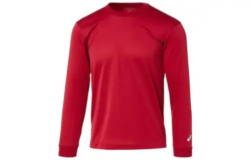 ASICS Sweatshirts Unisex Red Crew Neck Moderate Regular
