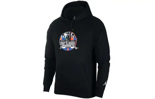 Jordan Knitted sports black hoody, print