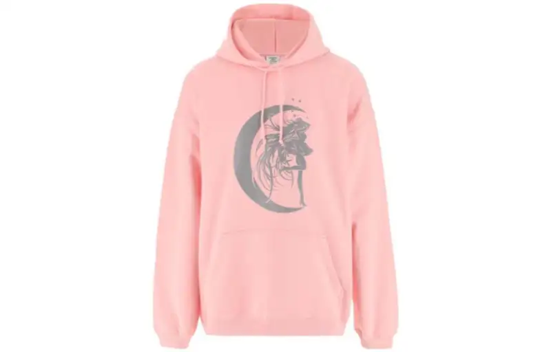 Vetements Sweatshirts Men's Pink Hooded Moderate Regular