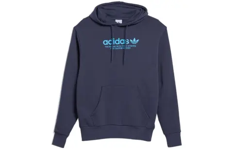 Adidas Originals Sweatshirts Unisex Purple Hooded Moderate Straight Fit
