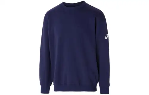 ASICS Sweatshirts Unisex Blue Crew Neck Moderate Other