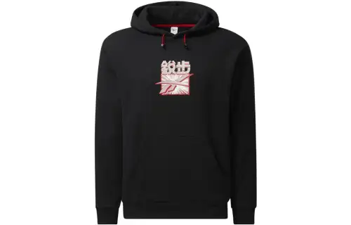 Reebok CNY Collection Sweatshirts Unisex Black Hooded Moderate Regular