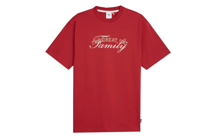 PUMA Basketball Nostalgia T Shirts Men's Red Crew Neck Moderate Other