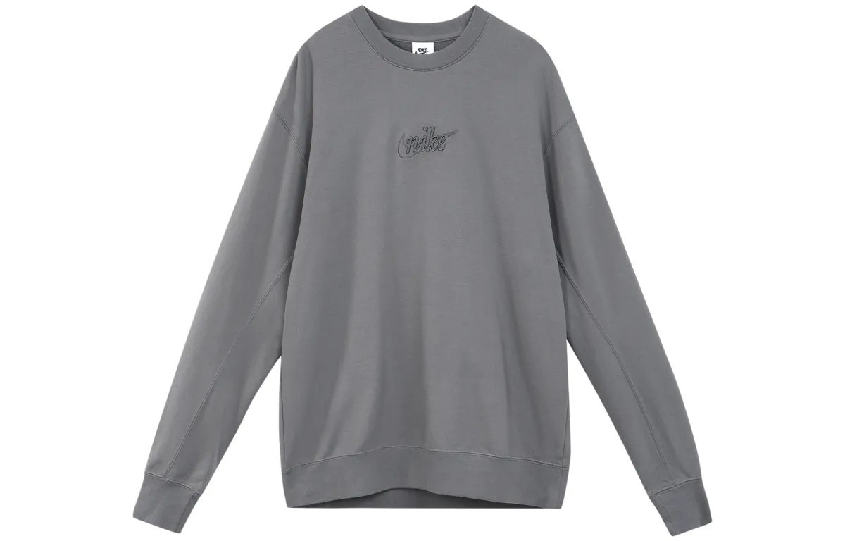 Nike Sweatshirts Men's Iron Gray Crew Neck Moderate Other