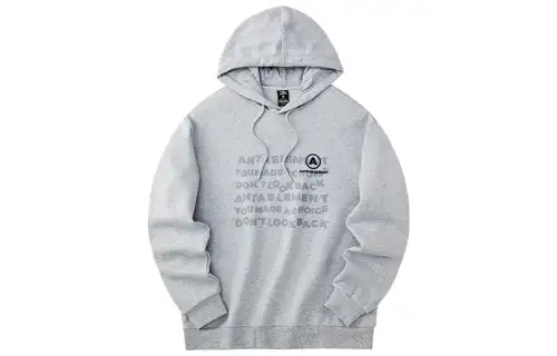 ANTA Life Collection Sweatshirts Unisex Gray Hooded Moderate Regular
