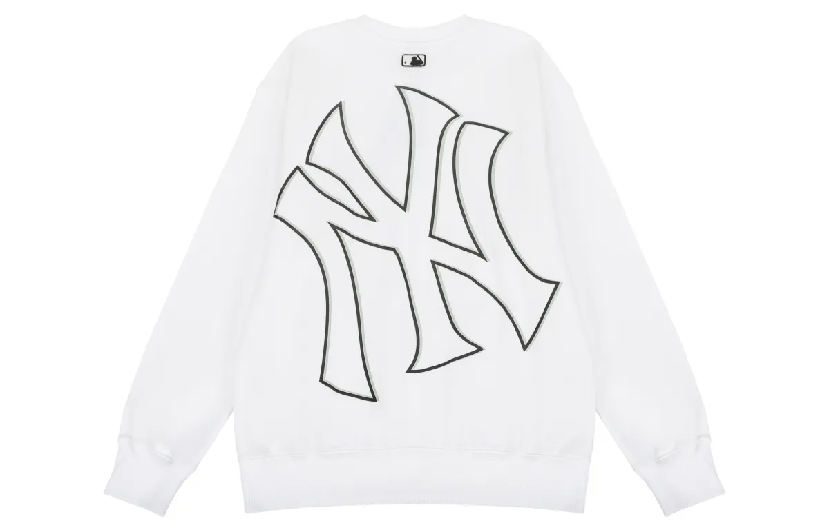 MLB New York Yankees Sweatshirts Unisex Ecru Crew Neck Moderate Other