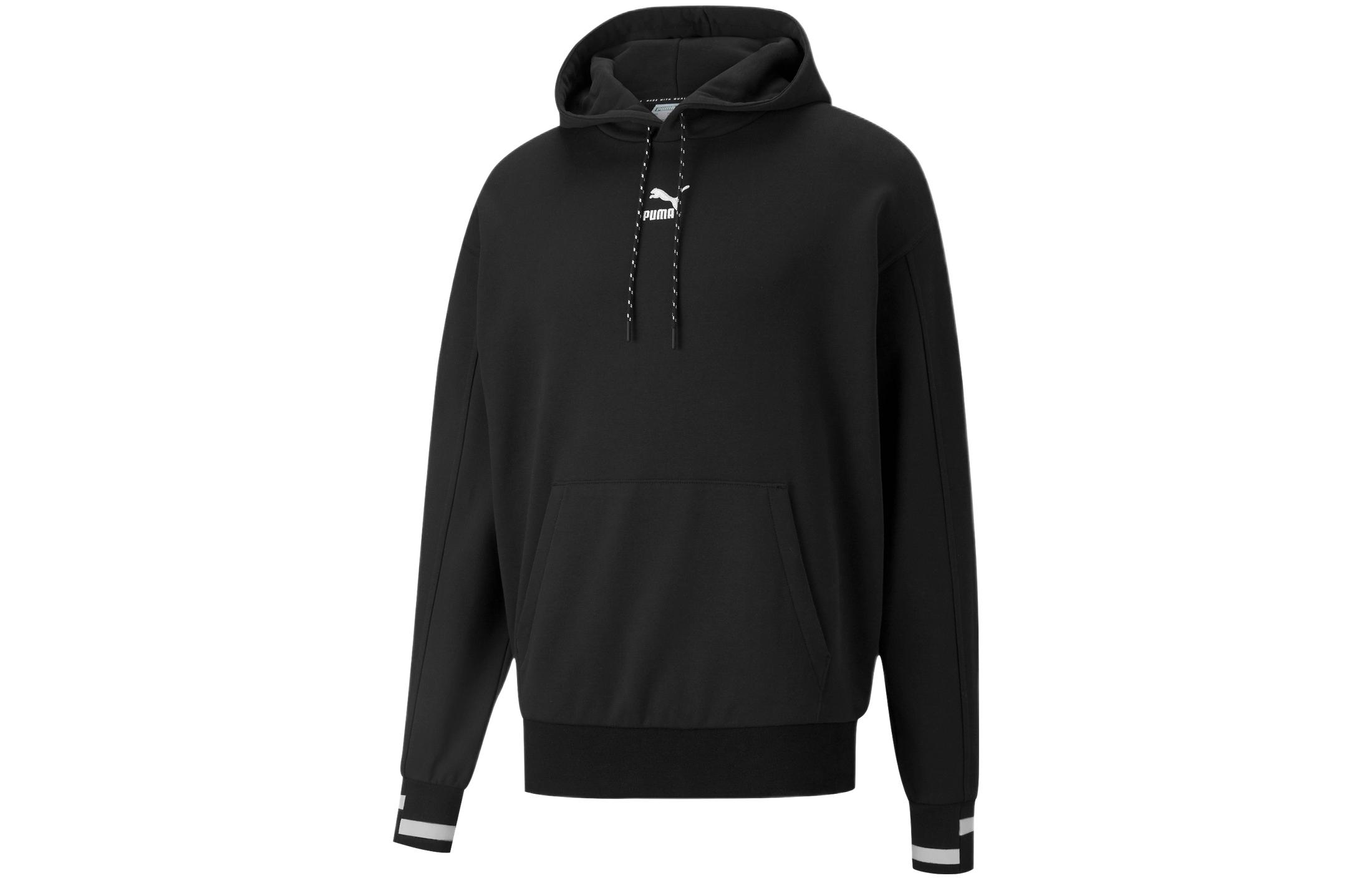 Мужское худи PUMA с принтом (черное)