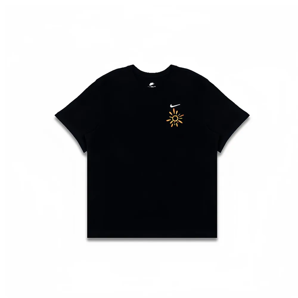Nike T-Shirts Men's Black Crew Neck Moderate Straight Fit
