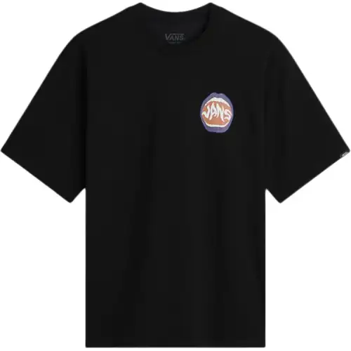 Vans T Shirts Men's Black Crew Neck Moderate Straight Fit