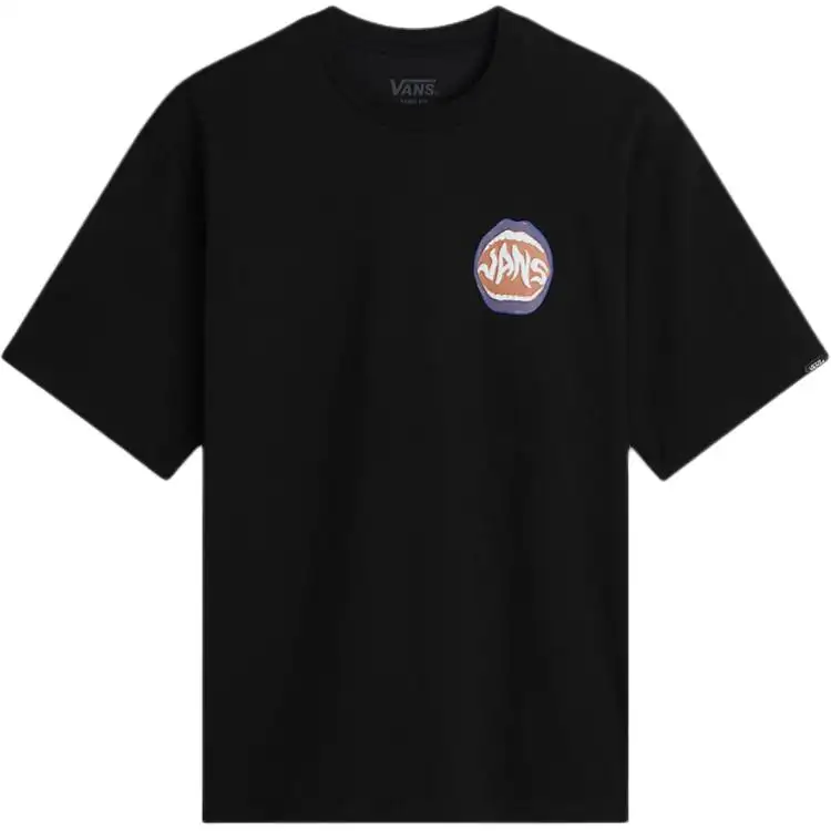 Vans T Shirts Men's Black Crew Neck Moderate Straight Fit