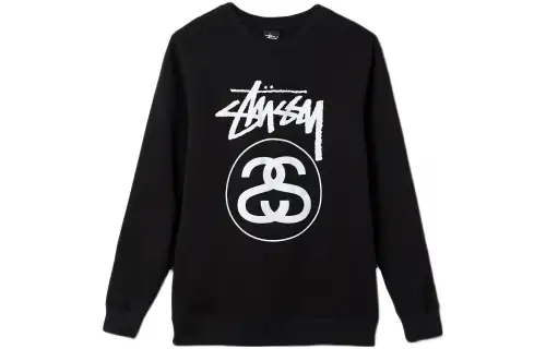Stussy Sweatshirts Men's Black Crew Neck Moderate Other