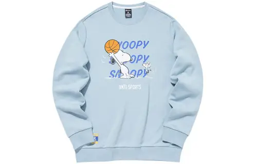 ANTA Sweatshirts Unisex Blue Crew Neck Thickened