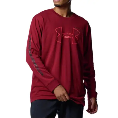 Under Armour Heavyweight Glitch T Shirt Men's Red 625