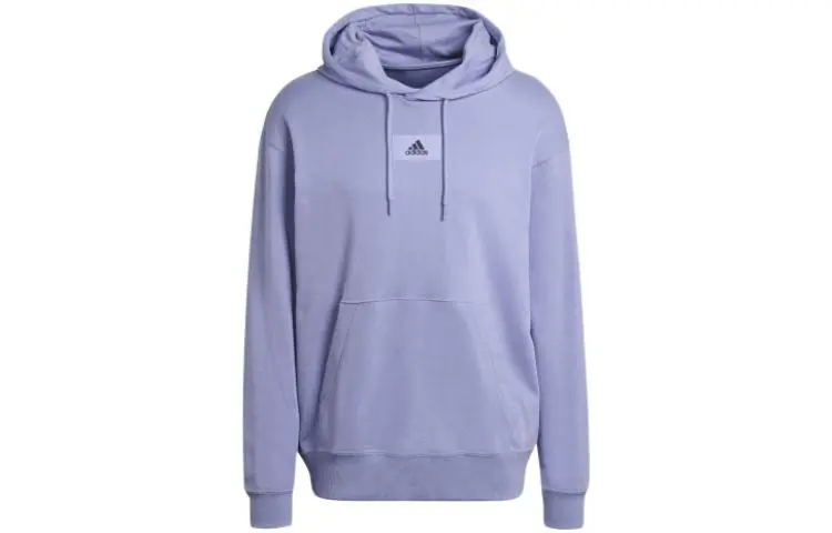 Adidas Sweatshirts Men's Light Blue Purple Hooded Moderate Regular