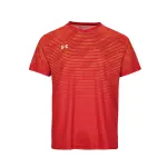Under Armour T Shirts Men's Red V Neck Moderate Straight Fit