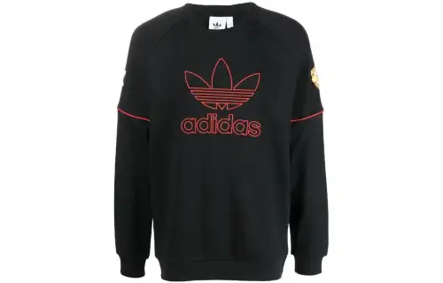 Adidas Originals Sweatshirts Men's Black Crew Neck Moderate Regular