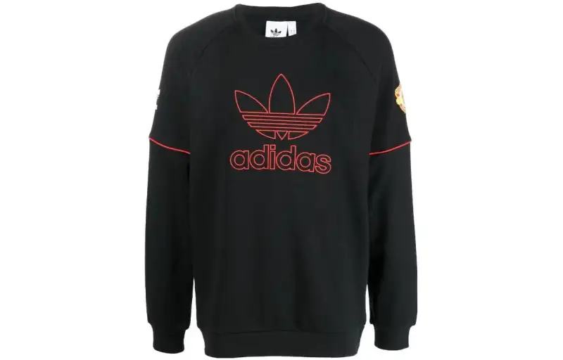 Adidas Originals Sweatshirts Men's Black Crew Neck Moderate Regular