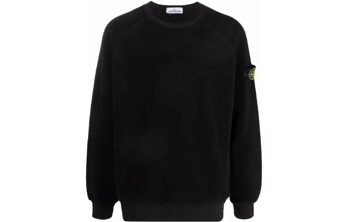 STONE ISLAND Sweatshirts Men's Black Crew Neck Moderate