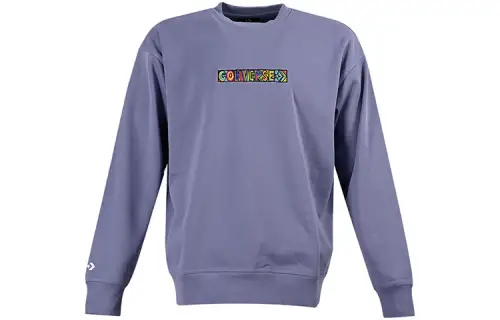 Converse Sweatshirts Unisex Purple Crew Neck Moderate Regular