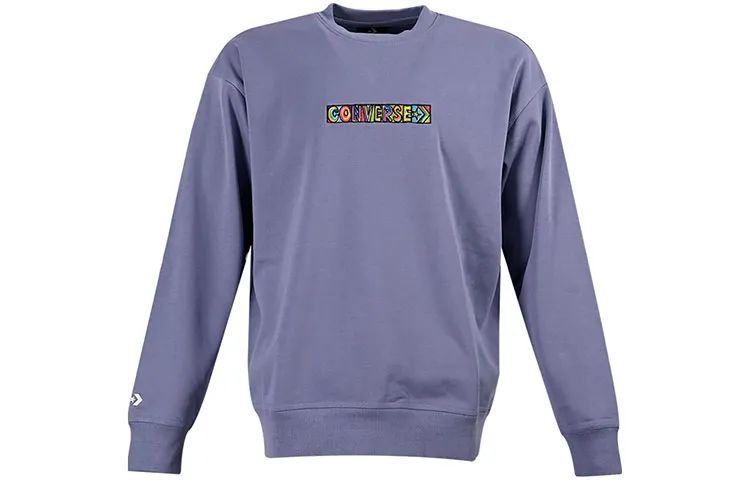 Converse Sweatshirts Unisex Purple Crew Neck Moderate Regular