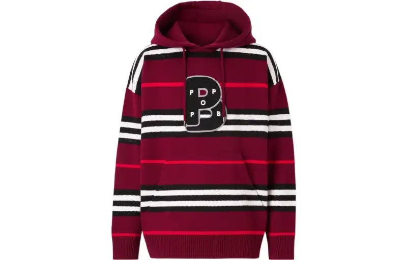 Burberry X Pop Trading Company Sweatshirts Men's Red Hooded Moderate Other