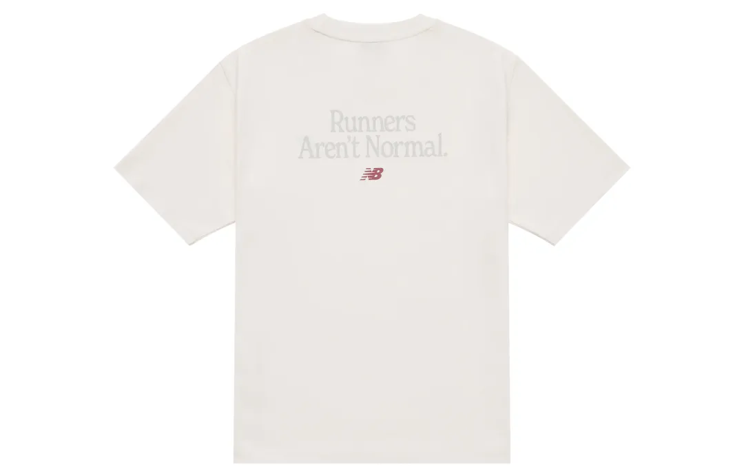 New Balance Runners T Shirt Unisex Ivory White