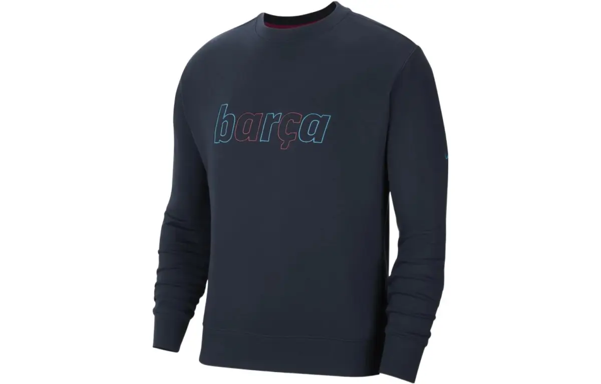 Nike Sweatshirts Men's Blue Crew Neck Moderate Regular