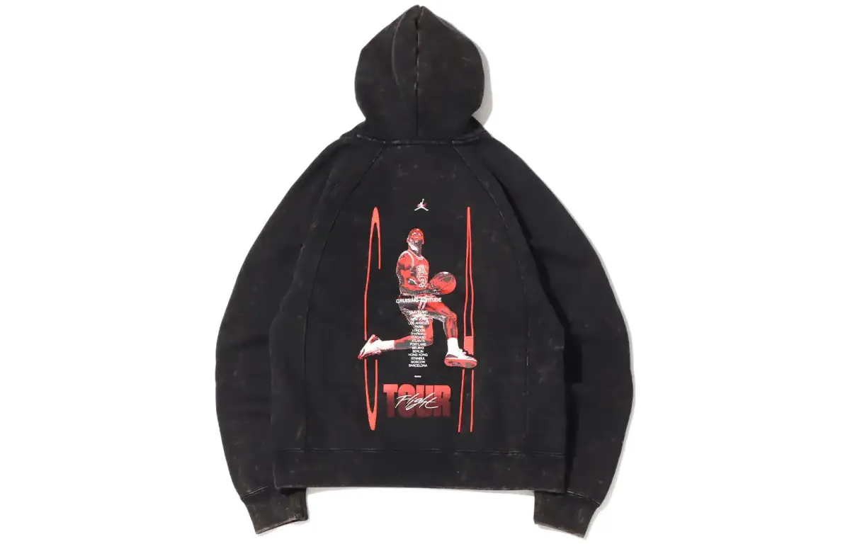 Jordan Sweatshirts Men's Black Hooded Moderate Regular