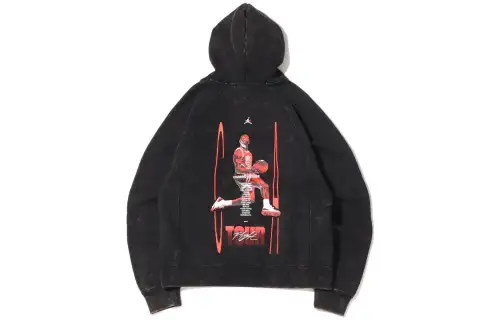Jordan Sweatshirts Men's Black Hooded Moderate Regular