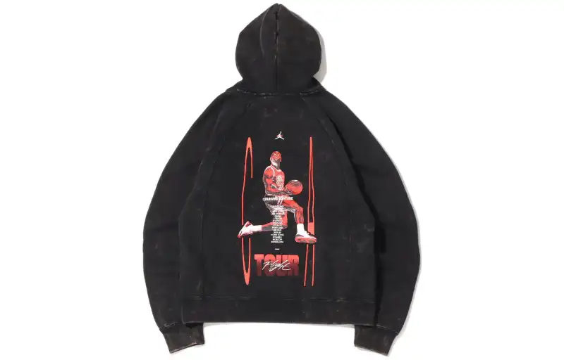 Jordan Sweatshirts Men's Black Hooded Moderate Regular